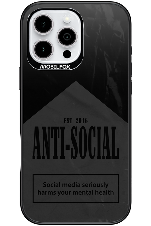 ANTI-SOCIAL (BLVCK) 2.0 - Apple iPhone 16 Pro Max