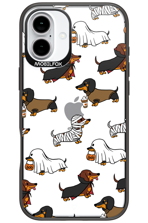 Scary Dachshund (Transparent) - Apple iPhone 16 Plus