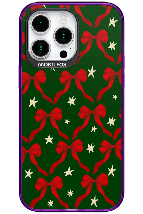 Bow & Stars (Green) - Apple iPhone 15 Pro Max