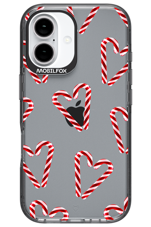 Candy Cane Hearts - Apple iPhone 16