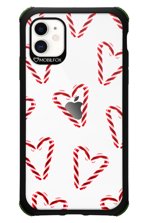 Candy Cane Hearts - Apple iPhone 11