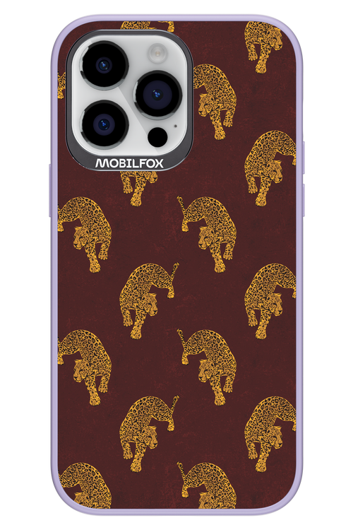 Burgundy Leopard Pattern - Apple iPhone 14 Pro Max