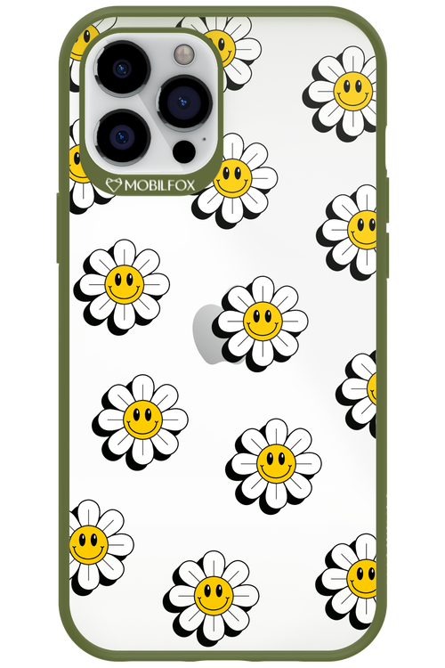 Smiley Flowers Transparent - Apple iPhone 12 Pro Max