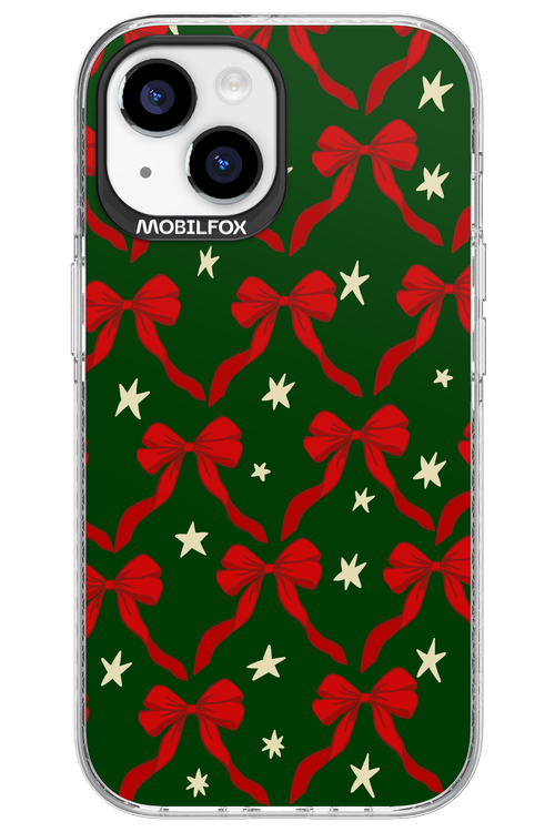 Bow & Stars (Green) - Apple iPhone 15