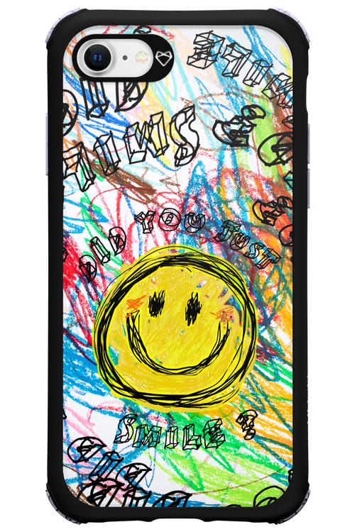 Crayon Smiley Colorful - Apple iPhone SE 2022