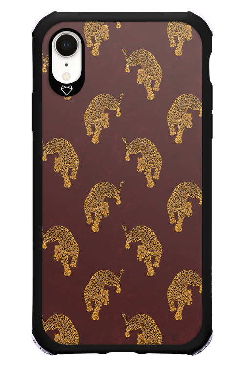 Burgundy Leopard Pattern - Apple iPhone XR