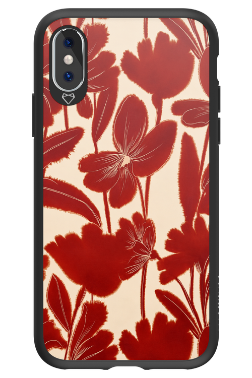 Burgundy Flowers 2.0 - Apple iPhone X