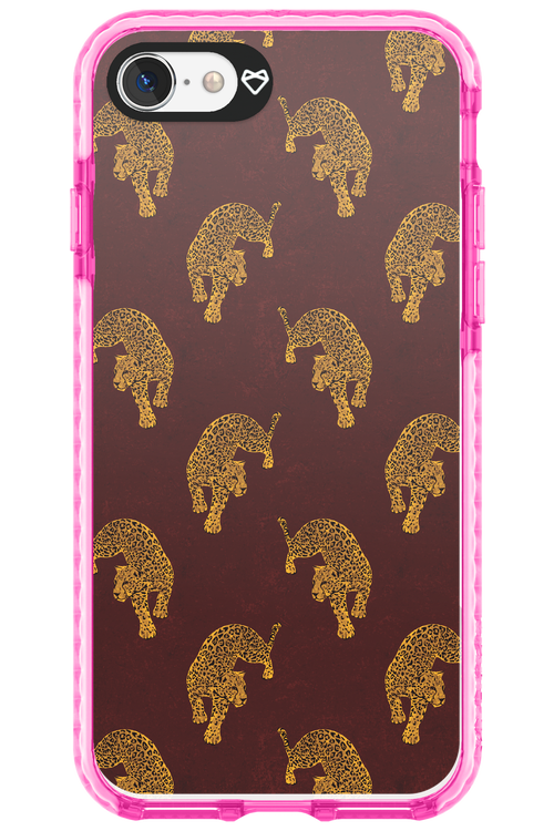 Burgundy Leopard Pattern - Apple iPhone 8