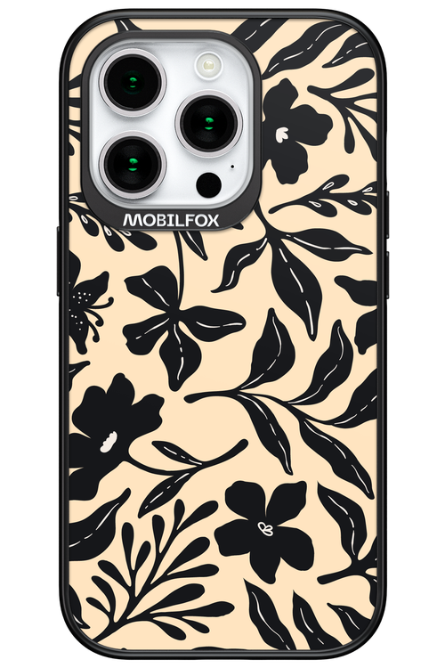 Black Flowers 2.0 - Apple iPhone 15 Pro