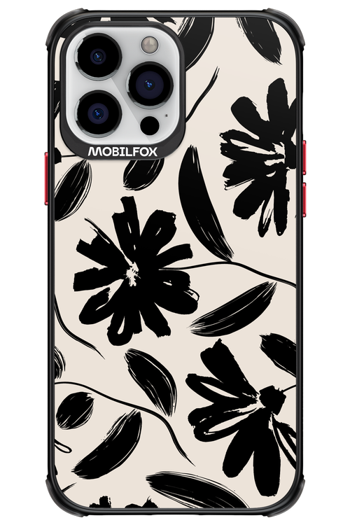 Monochrome Flowerss - Apple iPhone 13 Pro Max