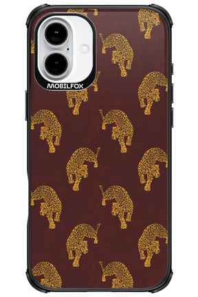 Burgundy Leopard Pattern - Apple iPhone 16 Plus