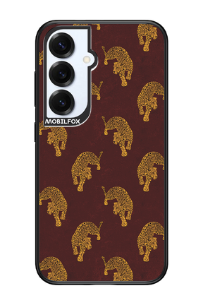 Burgundy Leopard Pattern - Samsung S25
