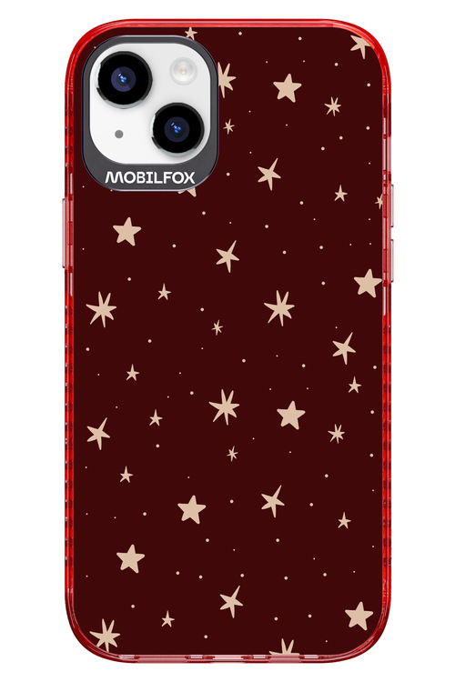 Burgundy Stars - Apple iPhone 14 Plus