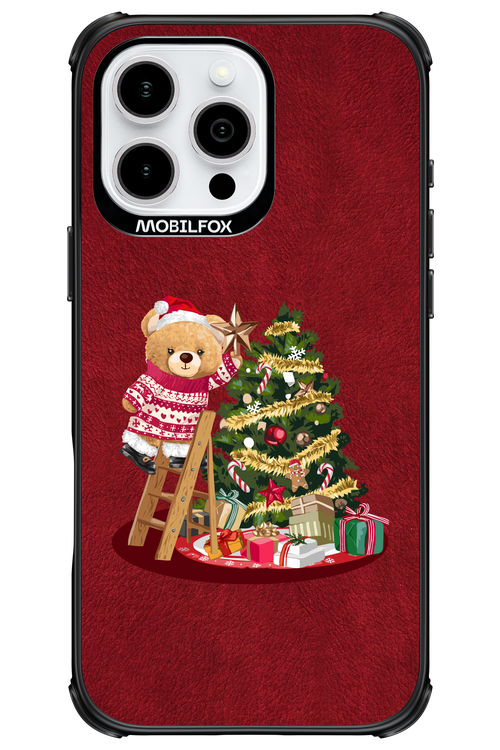 Christmas Bear (Burgundy) - Apple iPhone 16 Pro Max
