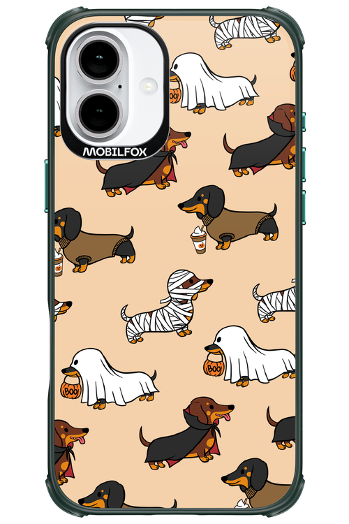 Scary Dachshund - Apple iPhone 16 Plus