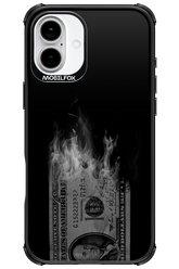 Money Burn B&W - Apple iPhone 16 Plus
