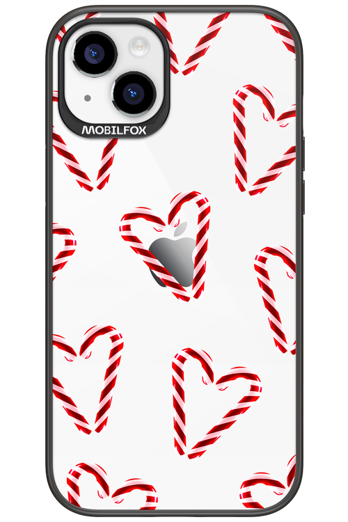 Candy Cane Hearts - Apple iPhone 15 Plus