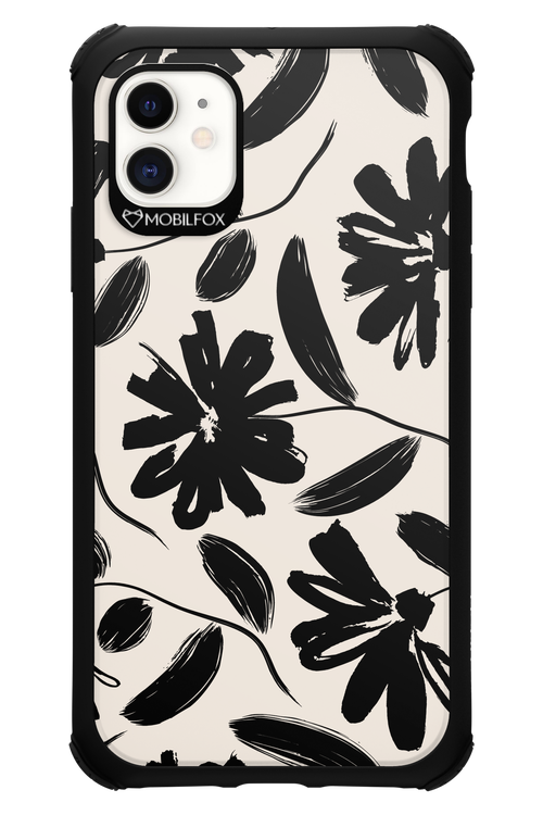 Monochrome Flowerss 2.0 - Apple iPhone 11