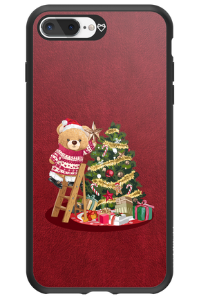 Christmas Bear (Burgundy) - Apple iPhone 7 Plus