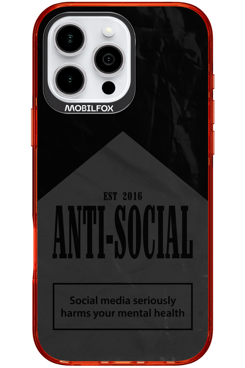 ANTI-SOCIAL (BLVCK) 2.0 - Apple iPhone 16 Pro Max