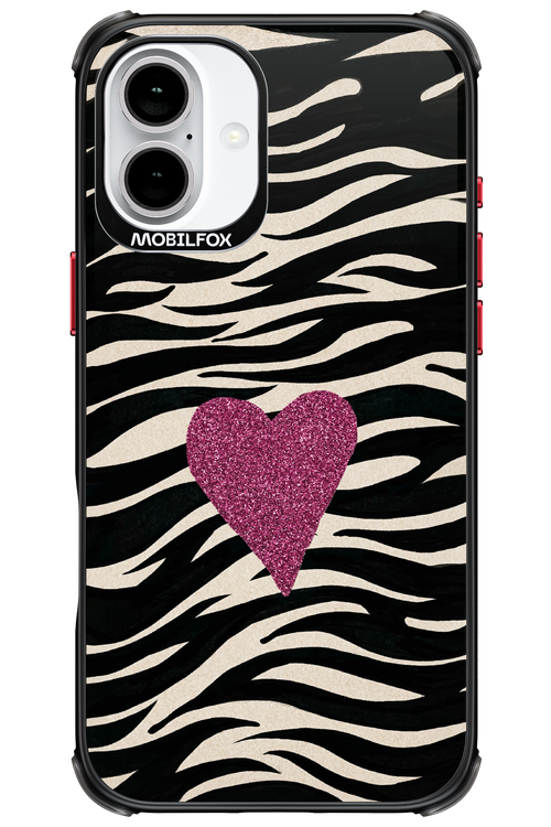 Zebra Heart 2.0 - Apple iPhone 16 Plus