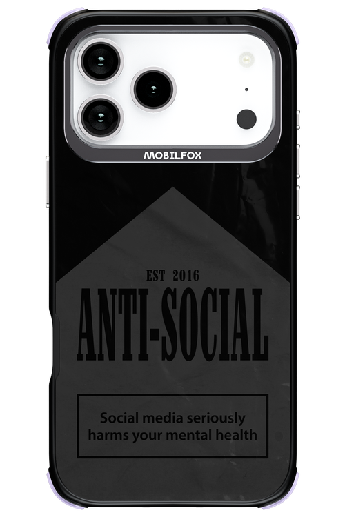 ANTI-SOCIAL (BLVCK) 2.0 - Apple iPhone 17 Pro Max