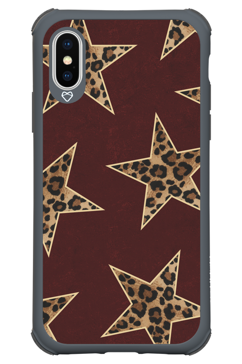 Wild Stars Burgundy - Apple iPhone X