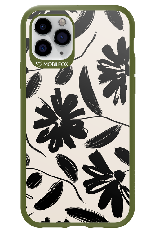 Monochrome Flowerss - Apple iPhone 11 Pro