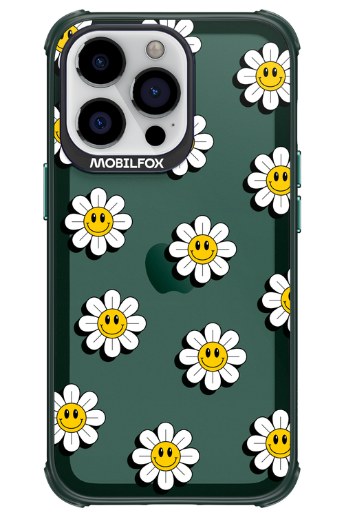 Smiley Flowers Transparent - Apple iPhone 13 Pro