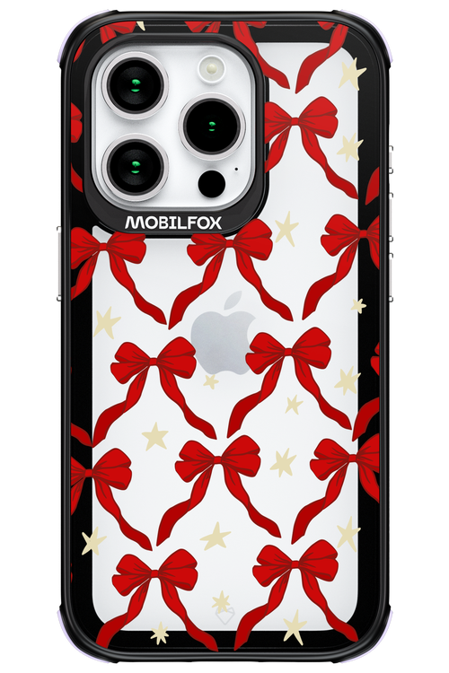 Bow & Stars (Transparent) - Apple iPhone 15 Pro