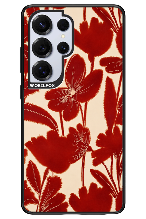 Burgundy Flowers 2.0 - Samsung S25 Ultra