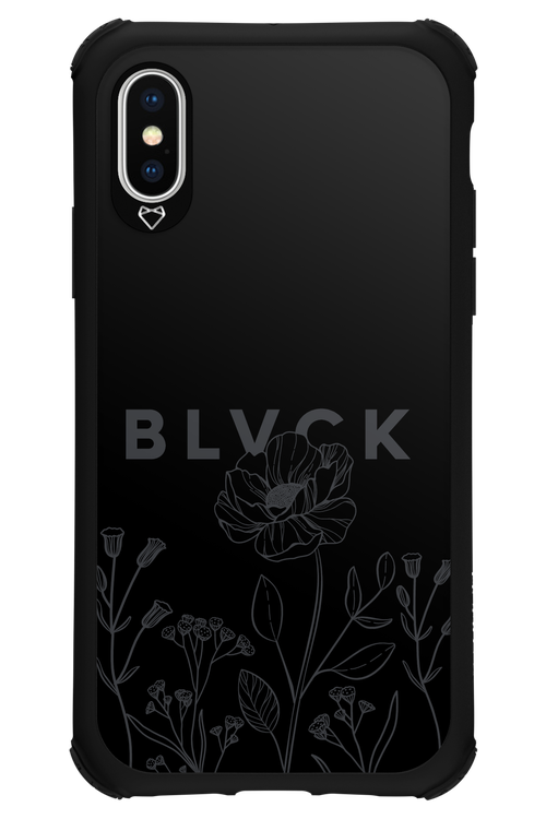 Black Flowers - Apple iPhone XS