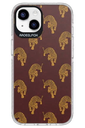 Burgundy Leopard Pattern - Apple iPhone 14