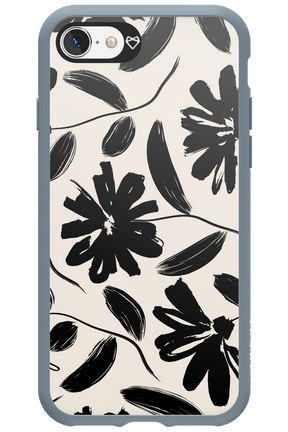 Monochrome Flowerss - Apple iPhone 8