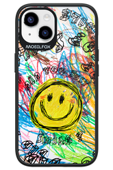 Crayon Smiley Colorful - Apple iPhone 14