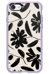 Monochrome Flowerss - Apple iPhone 8