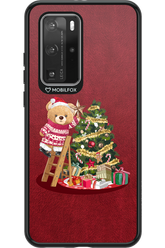 Christmas Bear (Burgundy) - Huawei P40 Pro