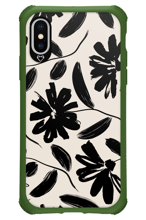 Monochrome Flowerss 2.0 - Apple iPhone XS