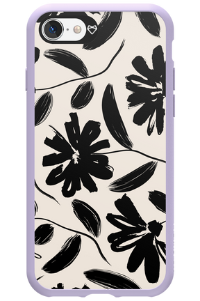 Monochrome Flowerss - Apple iPhone SE 2022