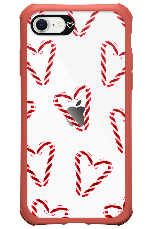 Candy Cane Hearts - Apple iPhone SE 2020