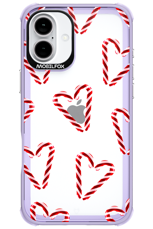 Candy Cane Hearts - Apple iPhone 16 Plus