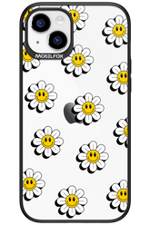 Smiley Flowers Transparent - Apple iPhone 15 Plus