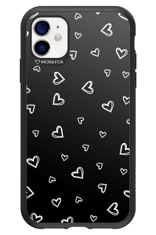 Monochrome Hearts 2.0 - Apple iPhone 11