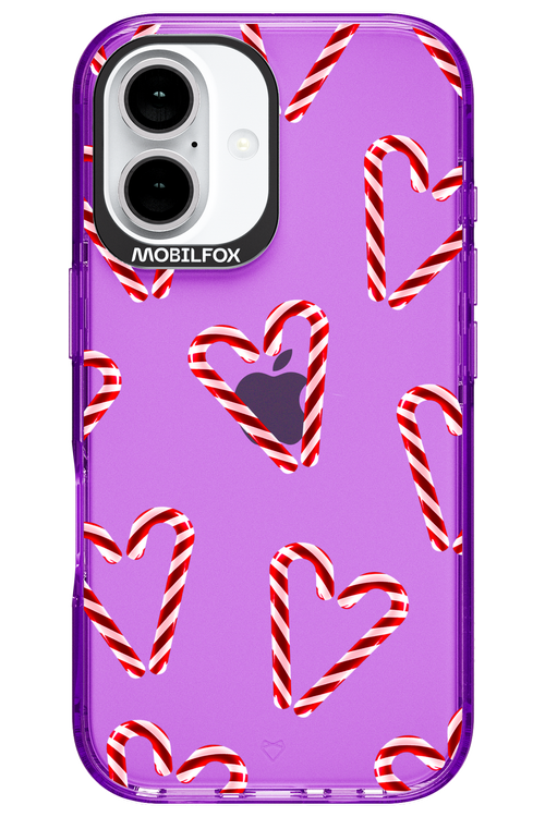 Candy Cane Hearts - Apple iPhone 16