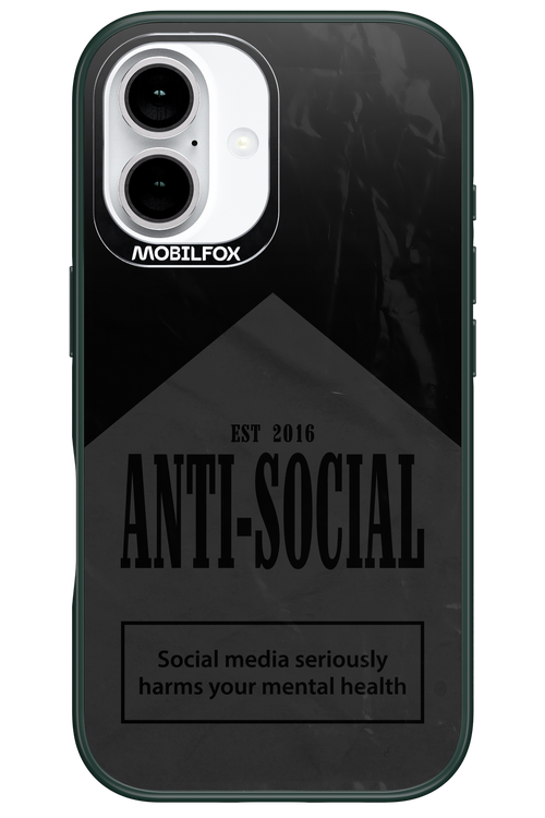 ANTI-SOCIAL (BLVCK) 2.0 - Apple iPhone 16