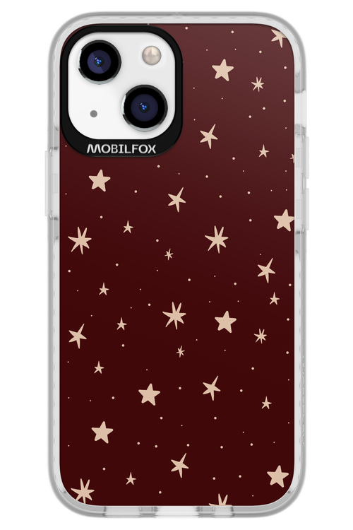 Burgundy Stars - Apple iPhone 13 Mini