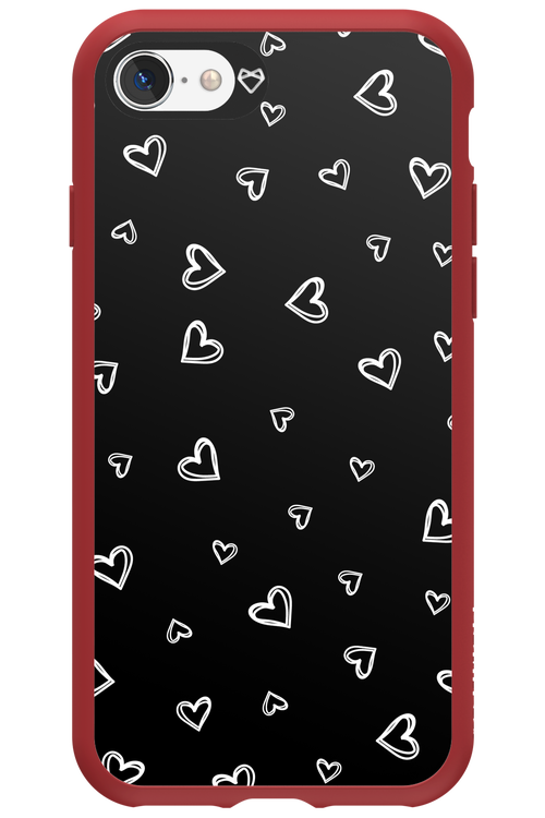 Monochrome Hearts 2.0 - Apple iPhone SE 2022