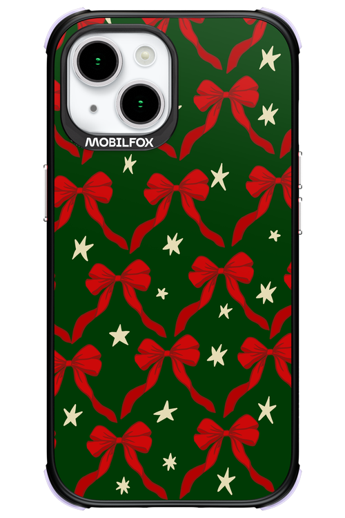 Bow & Stars (Green) - Apple iPhone 15
