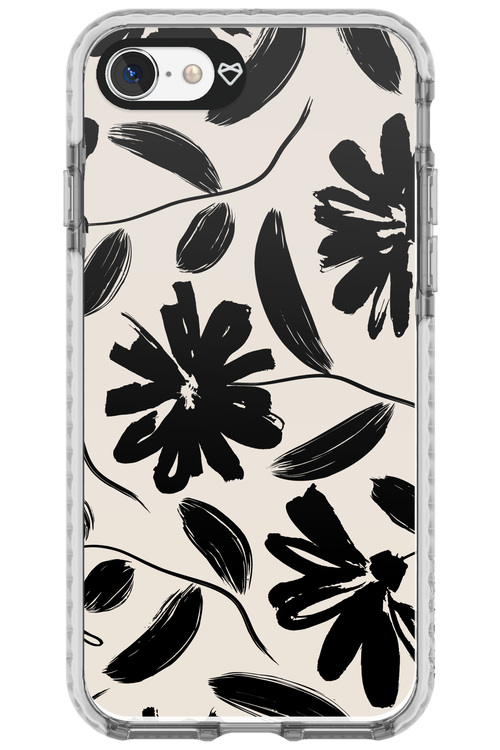 Monochrome Flowerss - Apple iPhone SE 2022