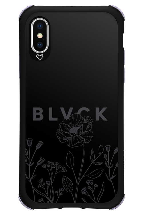 Black Flowers - Apple iPhone XS